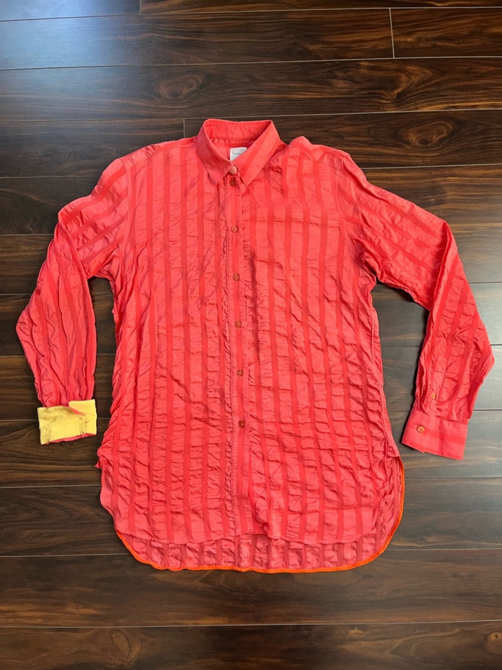 Paul Smith Women’s Coral Button Down Silk Blouse, EU size 42